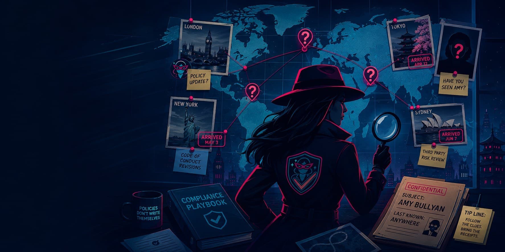 Compliance Theatre investigation case board